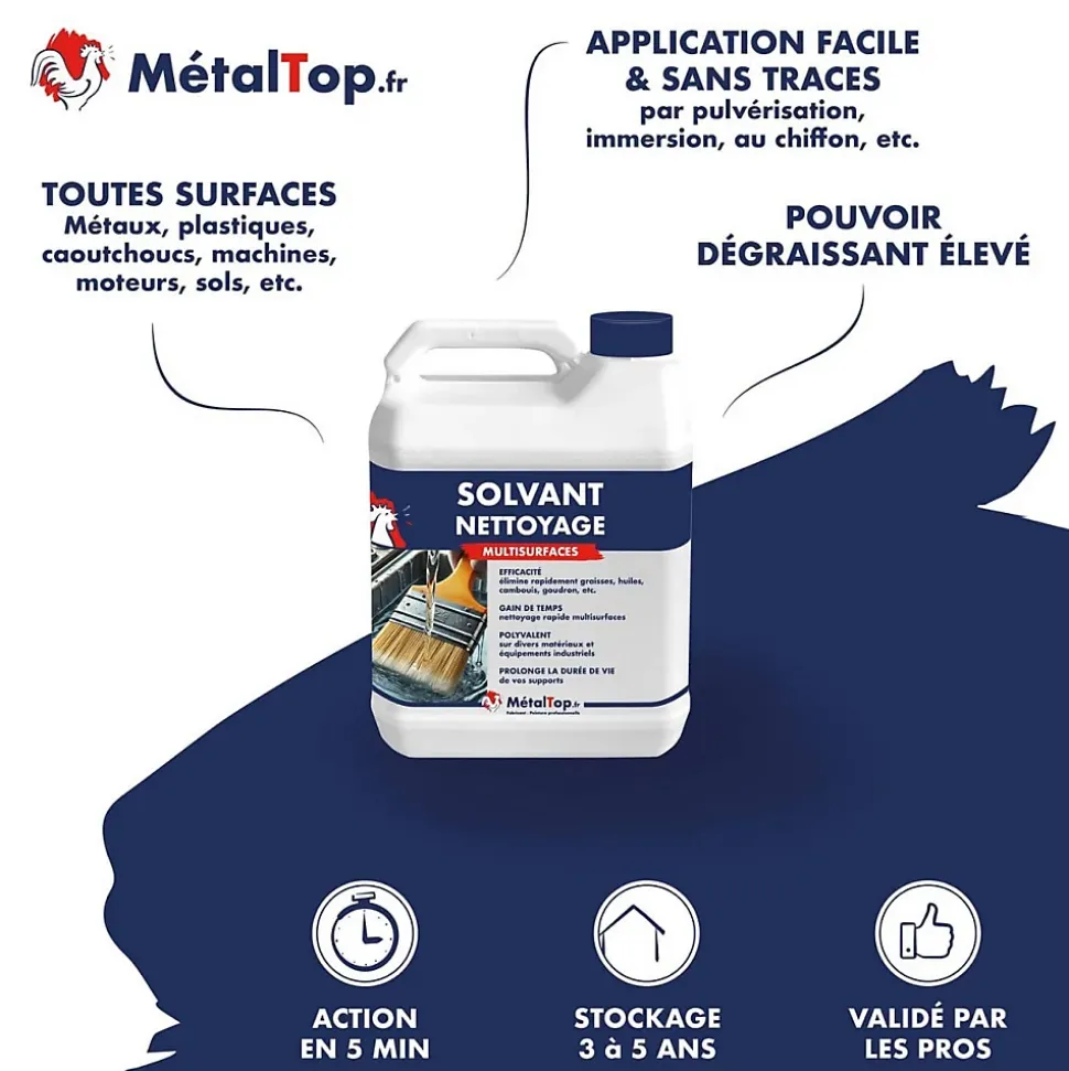 Solvant Nettoyage - 1 L - Métaltop