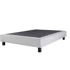 Sommier à lattes avec pieds CELY, tapissier en bois massif couleur gris- longueur 190 x largeur 90 cm