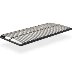 Sommier à Lattes En Acier Avec Bande Stabilisatrice Noir 80x200 Cm Sans Pieds