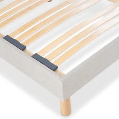 Sommier à lattes en bois Capitole 90x190 cm Coloris Gris clair Livré en kit