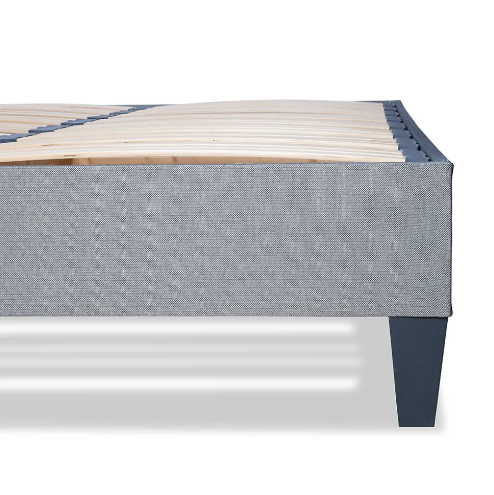 Sommier à lattes en bois Ergostar 140x190 cm Coloris Gris clair Livré en kit