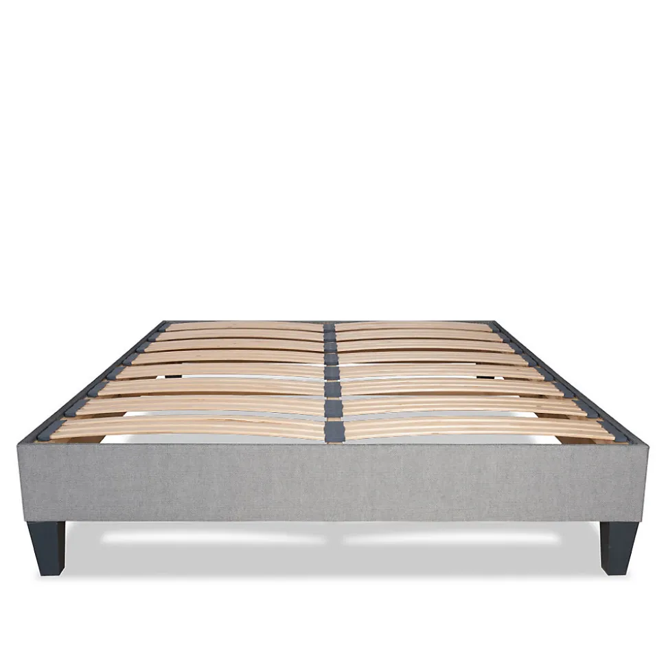 Sommier à lattes en bois Ergostar 160x200 cm Coloris Gris clair Livré en kit