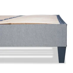 Sommier à lattes en bois Ergostar 160x200 cm Coloris Gris clair Livré en kit