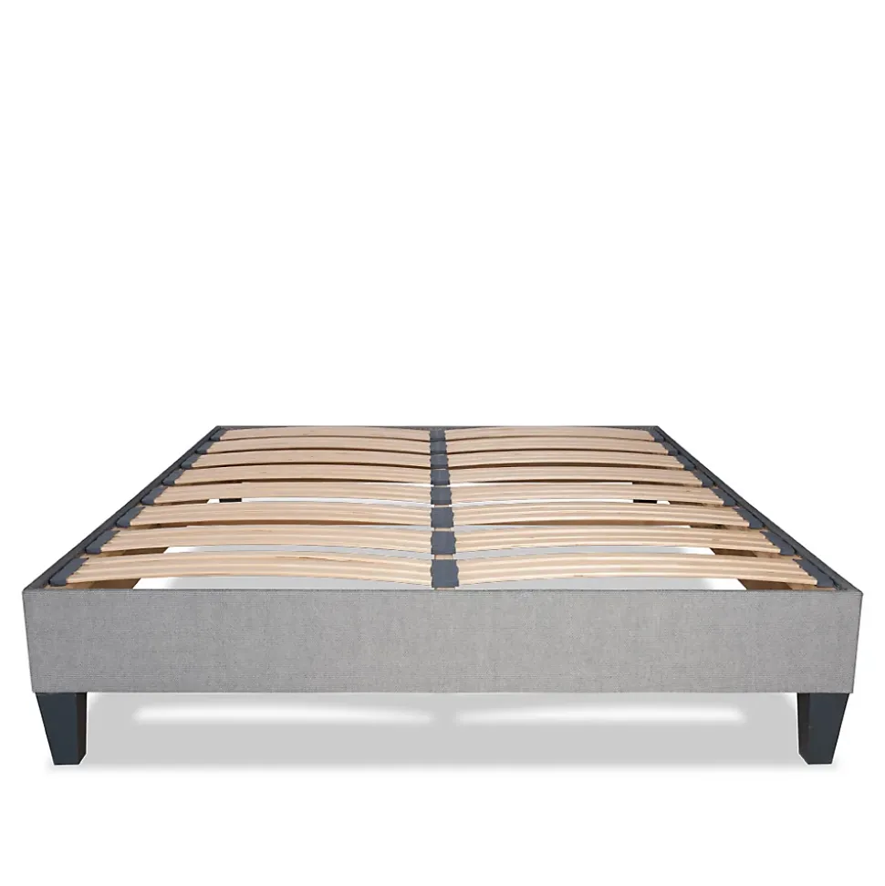 Sommier à lattes en bois Ergostar 140x200 cm Coloris Gris clair Livré en kit