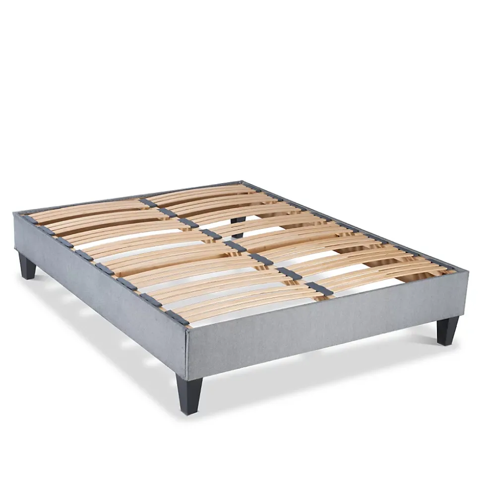 Sommier à lattes en bois Ergostar 140x200 cm Coloris Gris clair Livré en kit