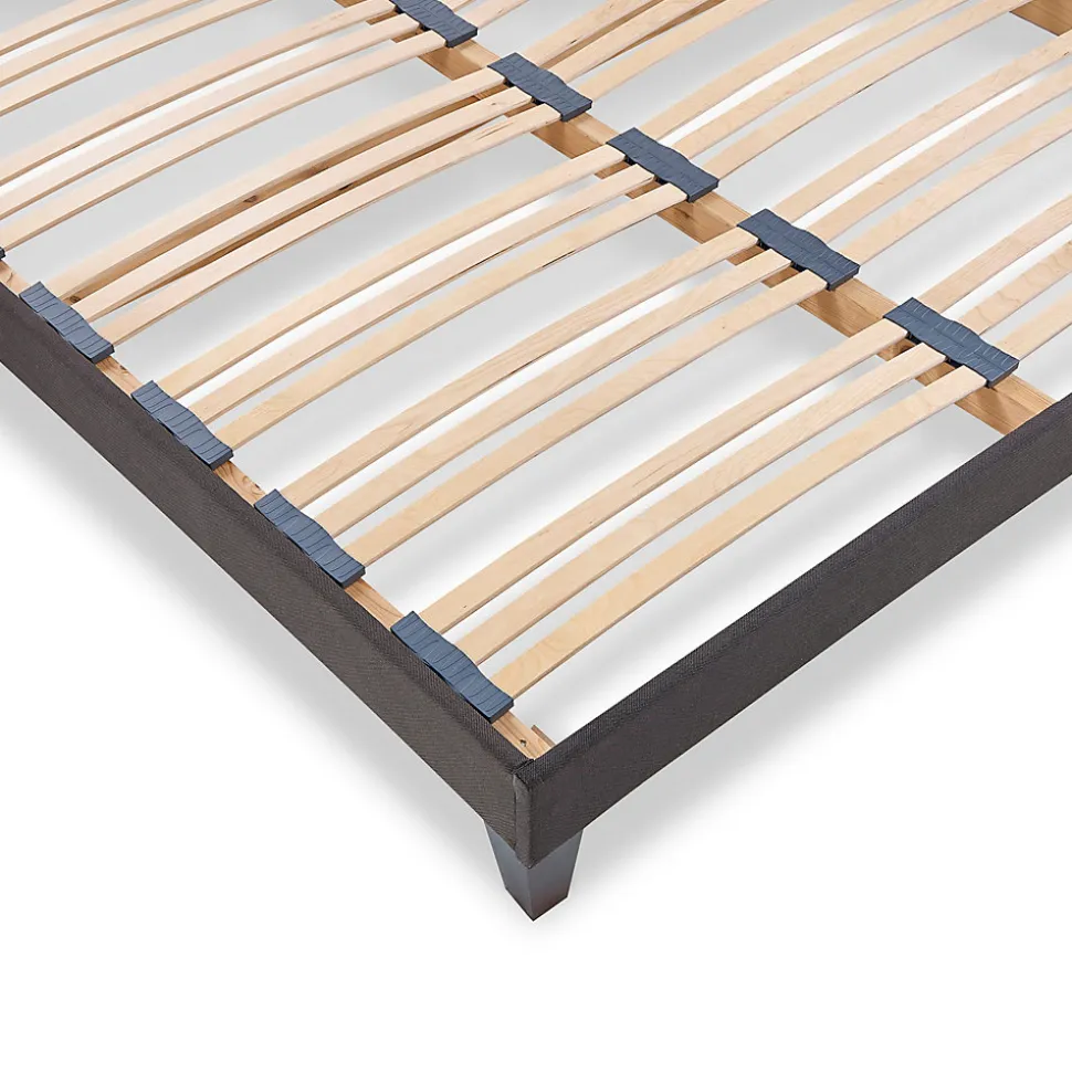 Sommier à lattes en bois Kit15 140x190 cm Coloris Gris anthracite Livré en kit