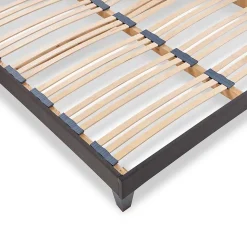 Sommier à lattes en bois Kit15 2x120x220 cm Coloris Gris anthracite Livré en kit