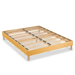 Sommier à lattes en bois Lumière 140x190 cm Coloris Jaune Livré en kit