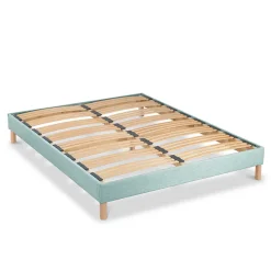 Sommier à lattes en bois Lumière 90x190 cm Coloris Vert pastel Livré en kit