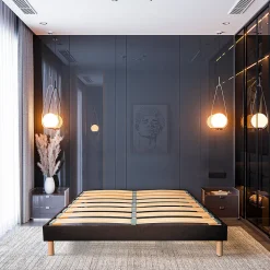 Sommier à lattes en bois Lumière 140x190 cm Coloris Marron Livré en kit