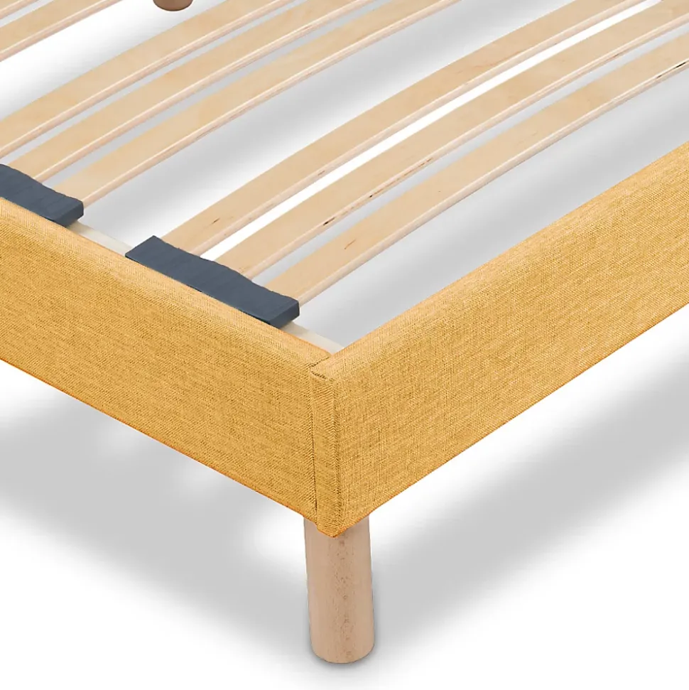 Sommier à lattes en bois Lumière 140x200 cm Coloris Jaune Livré en kit