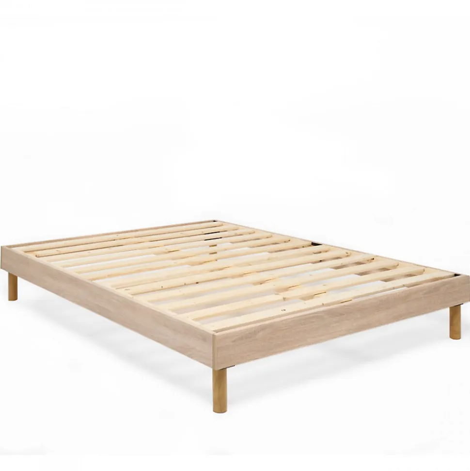 Sommier à lattes en kit 160x200 cm avec pieds