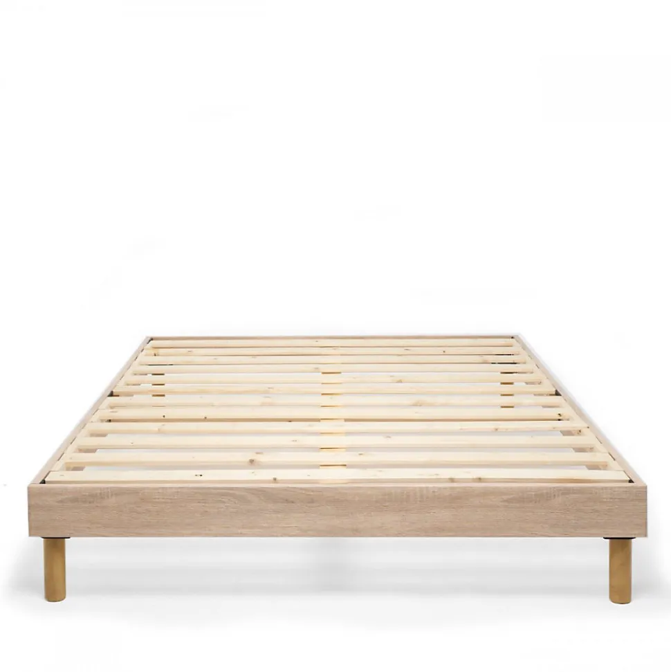 Sommier à lattes en kit 160x200 cm avec pieds