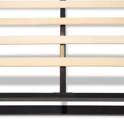 Sommier à lattes en métal Pandore 140x190 cm Coloris Noir Livré en kit