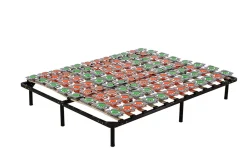 Sommier à Lattes Ergonomique Avec Plots De Soutien 200x200 Cm Avec Pieds