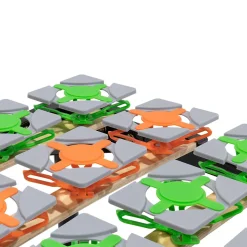 Sommier à Lattes Ergonomique Avec Plots De Soutien 200x200 Cm Avec Pieds