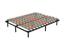 Sommier à Lattes Ergonomique Avec Plots De Soutien 140x200 Cm Avec Pieds