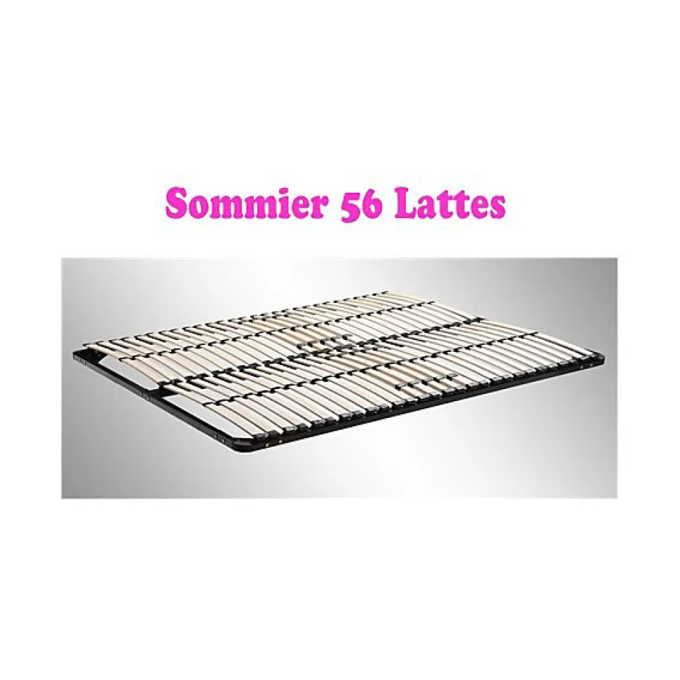 Sommier à lattes multiplis résistant fermeté réglable 160X200 cm