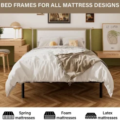 Sommier à Lattes sur Pieds, Lit 2x13 Lattes,7 Pieds Inclus,140x190CM Dewinner