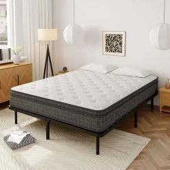 Sommier à Lattes sur Pieds,7 Pieds Inclus ,Lit 2x13 Lattes,140x190 CM