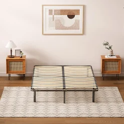 Sommier à lattes 140x190 cm, 2x16 rangs, incl. 9 repose-pieds