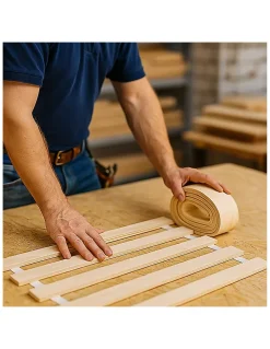 SOMMIER à LATTES 140x200 ou 140x190 SOMMIER à LATTES sur ROULEAU LATTES pour L