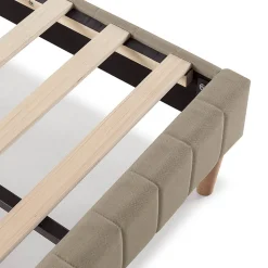 Sommier + tête de lit Eris 140x200 cm Beige