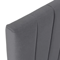 Sommier + tête de lit Eris 140x190 cm Gris foncé