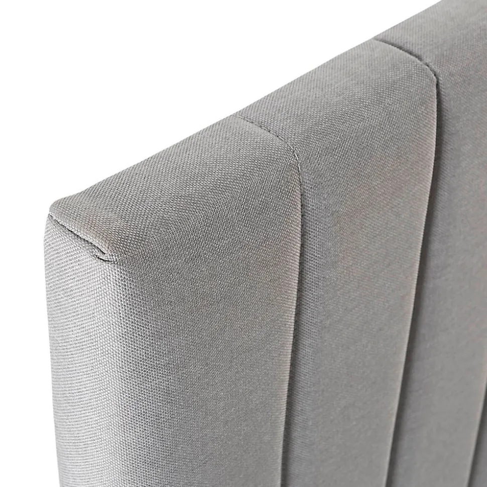 Sommier + tête de lit Eris 140x190 cm Gris clair