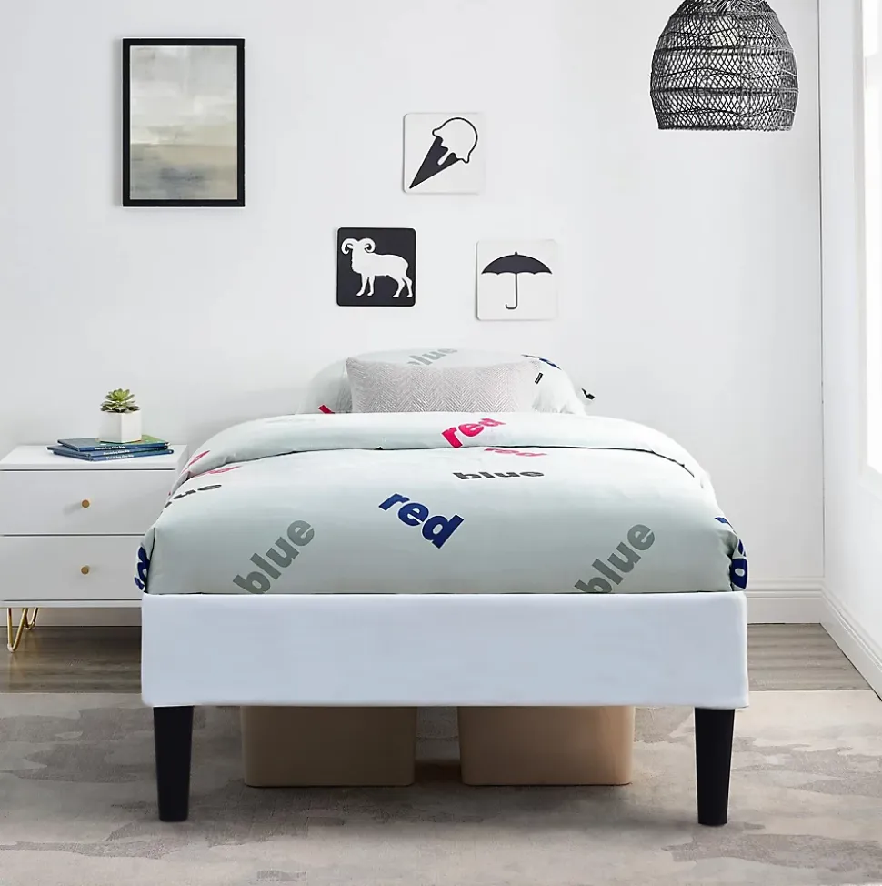 Sommier - 90x190 cm - déhoussable - confort optimal - usage quotidien - style moderne - pieds 20 cm