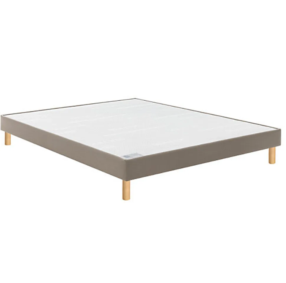 Sommier Bultex CONFORT FERME VIGOROSO DECO 200x200 Jersey Gris foncé Lattes