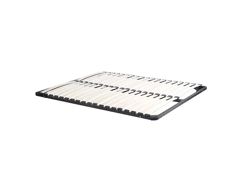 Sommier cadre à lattes 120 x 190 cm - 2x19 lattes - Sans pieds - Noir - KALISTA de YSMÉE