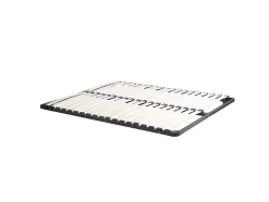 Sommier cadre à lattes 140 x 200 cm - 2x19 lattes - Sans pieds - Noir - KALISTA de YSMÉE