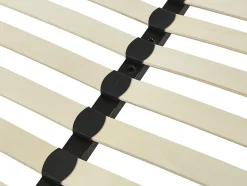 Sommier cadre à lattes 140 x 200 cm - 2x19 lattes - Sans pieds - Noir - KALISTA de YSMÉE