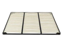 Sommier cadre à lattes 200 x 200 cm - 3x19 lattes - Sans pieds - Noir - KALISTA de YSMÉE