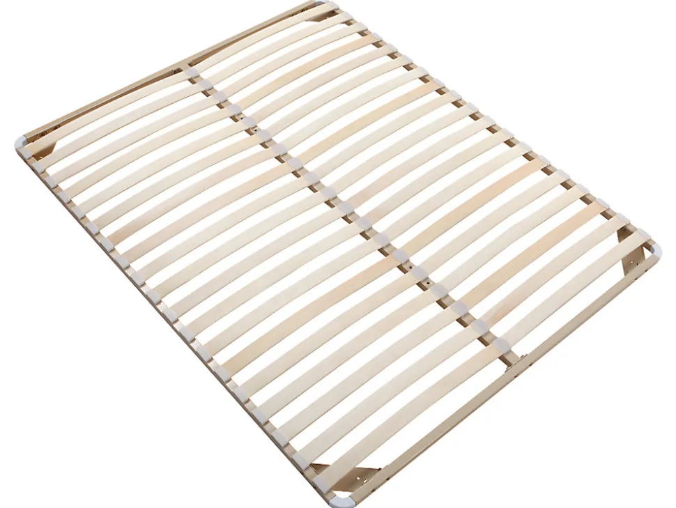 Sommier cadre à lattes 140 x 190 cm - 2x19 lattes - Sans pieds - Beige - KALISTA de YSMÉE