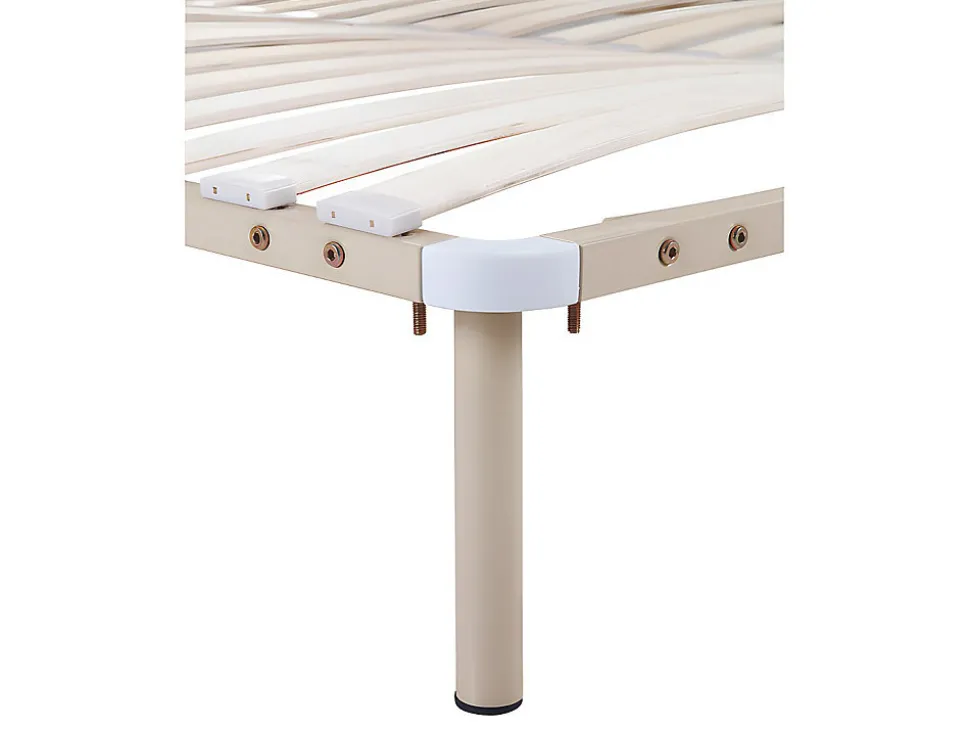 Sommier cadre à lattes 140 x 190 cm - 2x19 lattes avec pieds - Beige - KALISTA de YSMÉE
