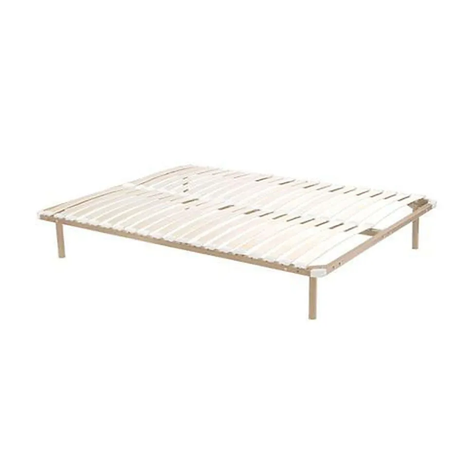 Sommier cadre à lattes 140 x 190 cm - 2x19 lattes avec pieds - Beige - KALISTA de YSMÉE