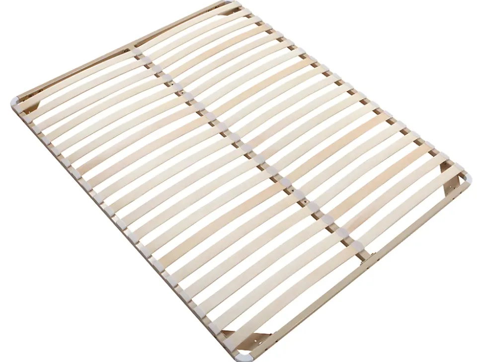 Sommier cadre à lattes 160 x 200 cm - 2x19 lattes - Sans pieds - Beige - KALISTA de YSMÉE