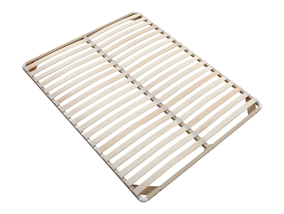 Sommier cadre à lattes 160 x 200 cm - 2x19 lattes - Sans pieds - Beige - KALISTA de YSMÉE