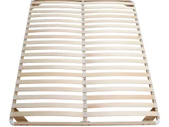 Sommier cadre à lattes 160 x 200 cm - 2x19 lattes - Sans pieds - Beige - KALISTA de YSMÉE