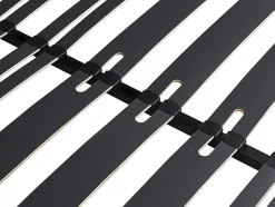 Sommier cadre à lattes 140 x 190 cm - 2 x 15 lattes - 3 zones soutien lombaire renforcé - Sans pied - Noir - CERRISI de YSMÉE