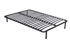 Sommier Cadre à lattes Renforcé 180x200 cm - Compatible avec tous matelas - Soutien réglable - 17 lattes en 9mm - Structure métal