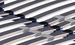 Sommier Cadre à lattes Renforcé 180x200 cm - Compatible avec tous matelas - Soutien réglable - 17 lattes en 9mm - Structure métal