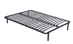 Sommier Cadre à lattes Renforcé 140x190 cm - Compatible avec tous matelas - Soutien réglable - 17 lattes en 9mm - Structure métal