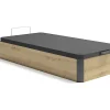 Sommier coffre 90 x 190 cm - Naturel clair et noir - NAMOSI de YSMÉE