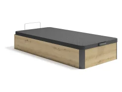 Sommier coffre 90 x 190 cm - Naturel clair et noir - NAMOSI de YSMÉE