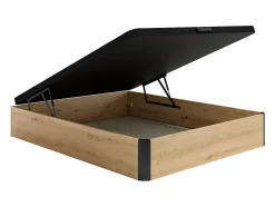 Sommier coffre 120 x 200 cm - Naturel clair et noir - NAMOSI de YSMÉE