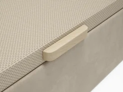 Sommier coffre 160 x 200 cm - Tissu beige - CENOVAS de YSMÉE