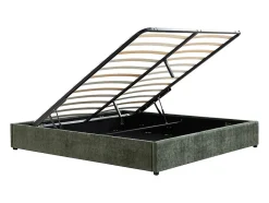 Sommier coffre 160 x 200 cm en tissu texturé - Vert - FIRMEO de YSMÉE